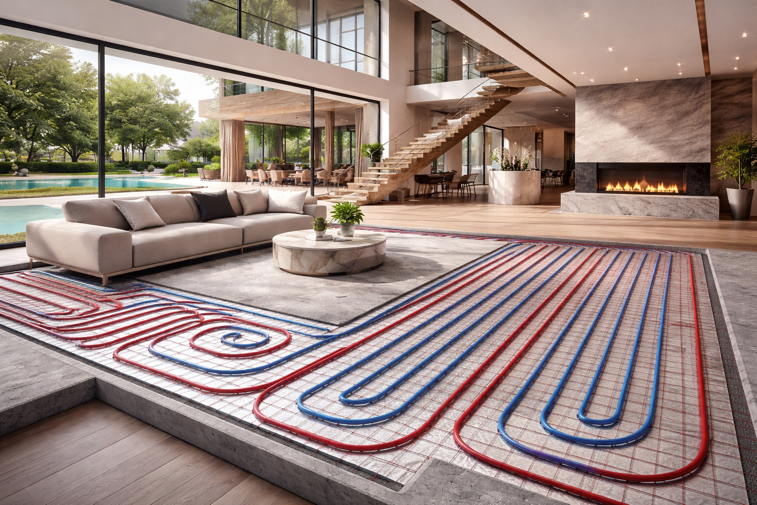 Modern Interior with Underfloor Heating