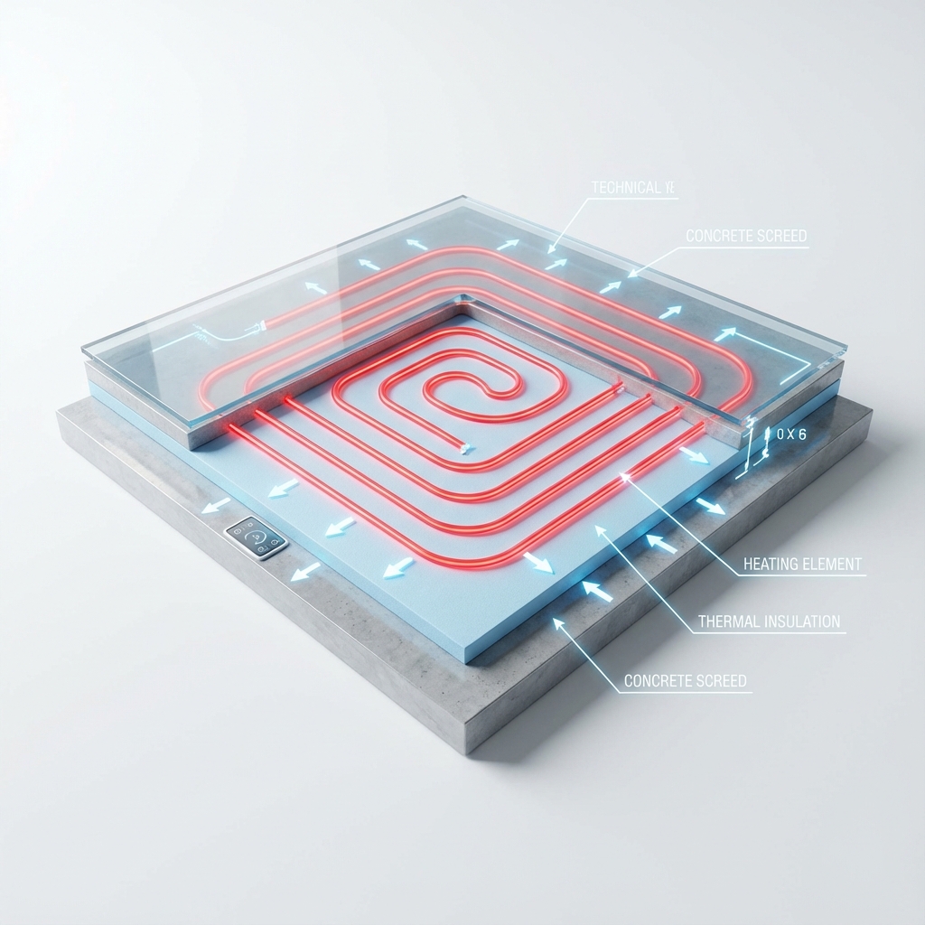 Trabzon Yerden Isıtma Kesit Görseli